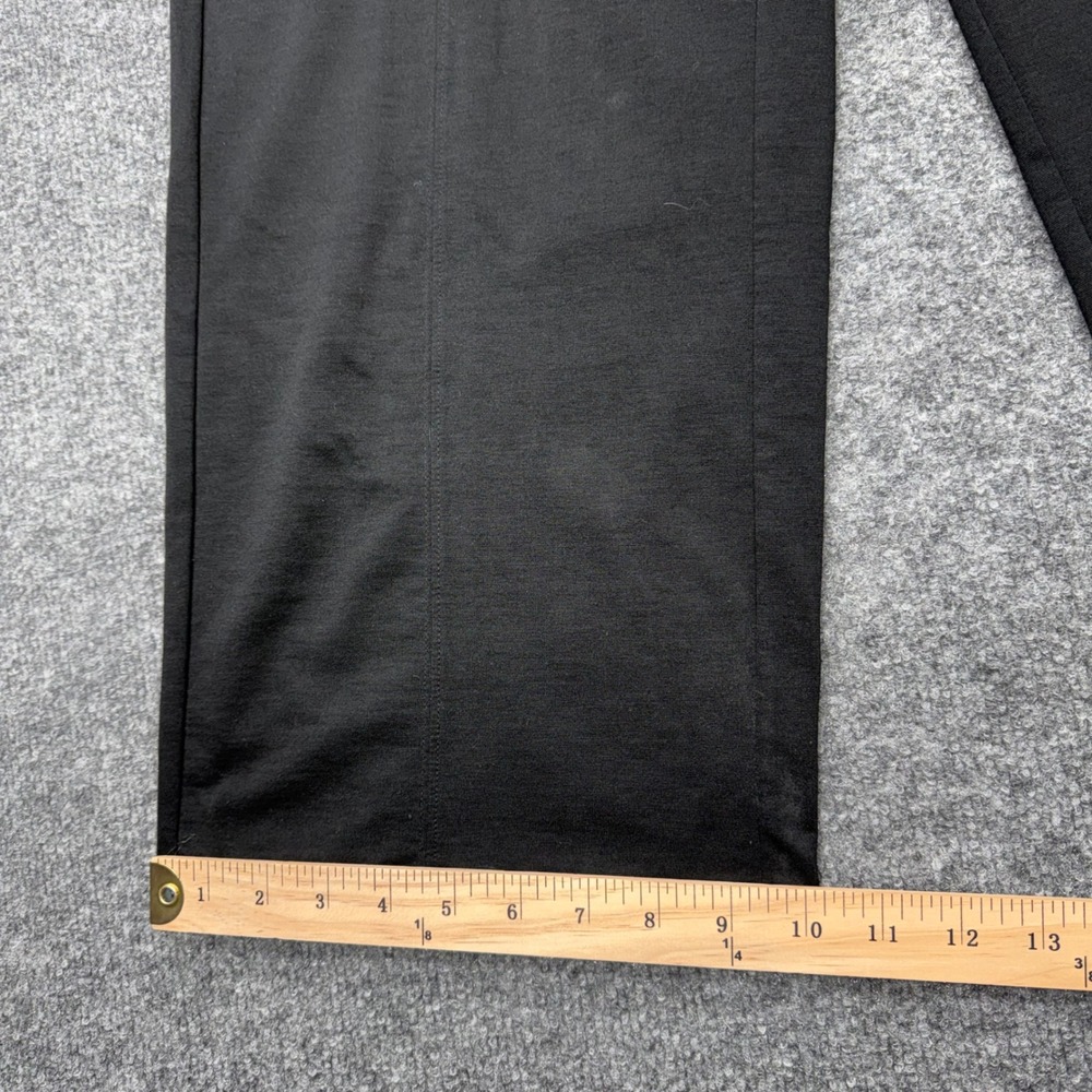 Athleta Black Wide Leg Seam Detail Tencel Blend Pants XS High Rise Pockets - Picture 3 of 9